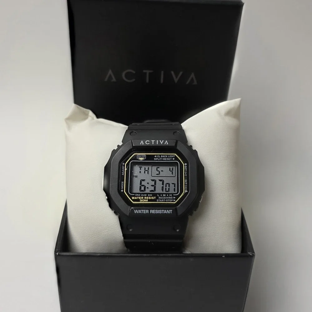 NEW Activa Retro X Invicta Men's Digital Watch - 44.5mm. Black (ACW424-002) #416